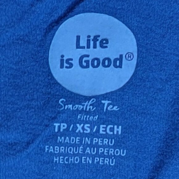 Life Is Good Navy Raw Hem Smooth Fitted Long Sleeve Tee Have a Nice Daisy - XS - Picture 7 of 9